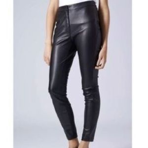 topshop percy faux leather skinny pants